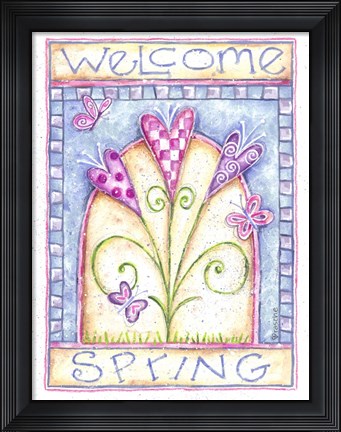 Framed Welcome Spring Print
