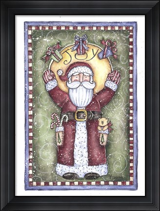 Framed Joy Santa Print