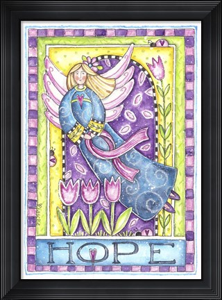 Framed Breast Cancer Awareness: Hope Angel Print