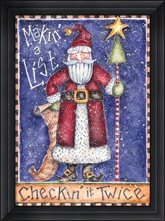 Framed Makin a List Checkin it Twice Print
