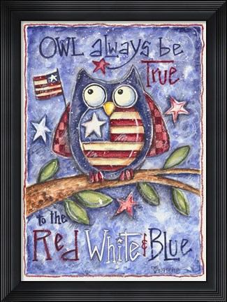Framed Owl Always Be True Print