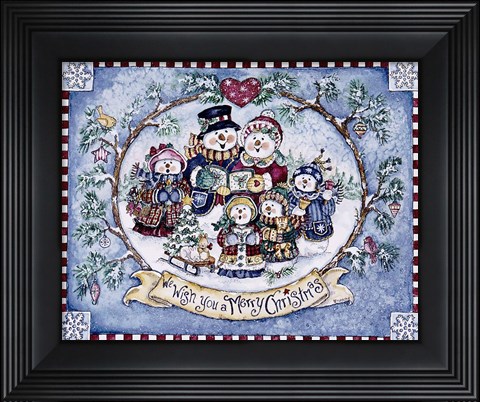 Framed We Wish You A Merry Christmas Print