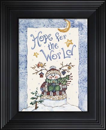 Framed Hope For The World Print
