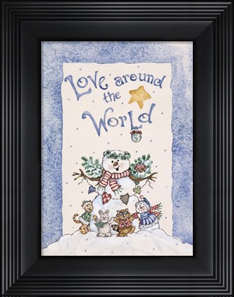 Framed Love Around The World Print