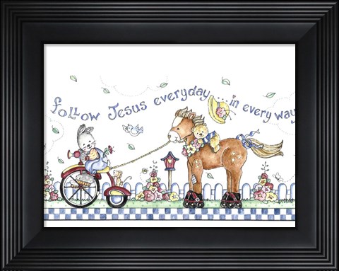 Framed Follow Jesus Every Day Print