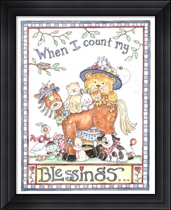 Framed When I Count My Blessings Print