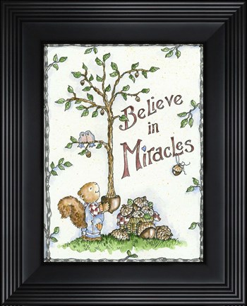 Framed Believe In Miracles Print