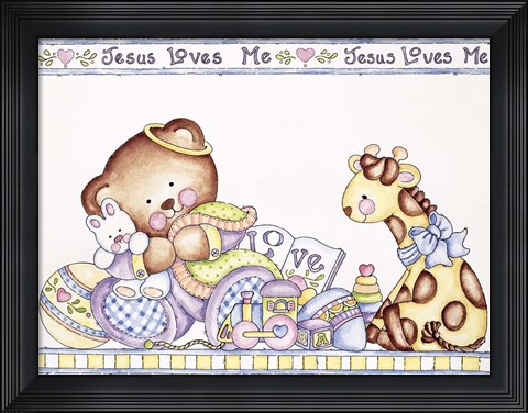Framed Jesus Loves Me 2 Print