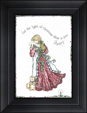 Framed Let The Light Of Christmas Print