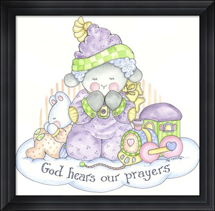 Framed God Hears Our Prayers 2 Print