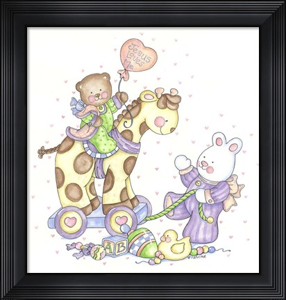 Framed Jesus Loves Me 3 Print
