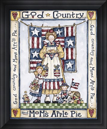 Framed God Country Print