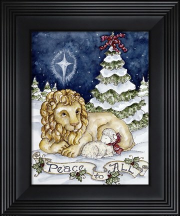 Framed Peace To All Print