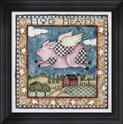 Framed Hog Heaven Print