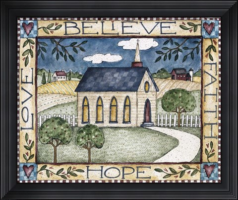 Framed Believe (Faith, Hope, Love) Print
