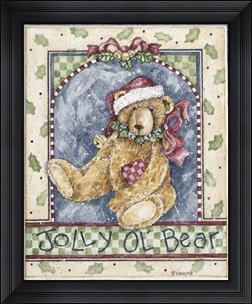 Framed Jolly O'L Bear Print