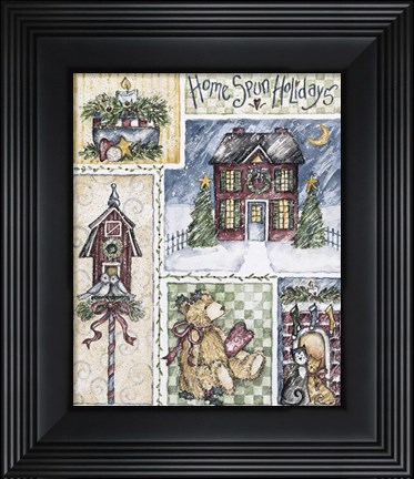 Framed Home Spun Holiday Print