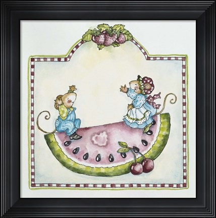 Framed Watermelon Mice Print