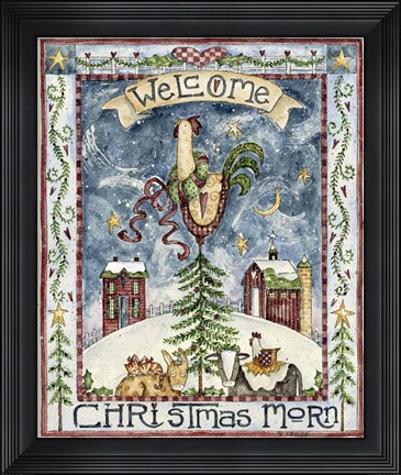 Framed Welcome Christmas Morn Print