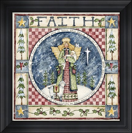 Framed Christmas Faith Print
