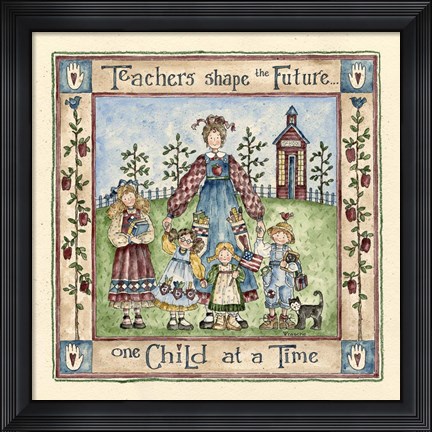 Framed Teachers Shape The Future Print