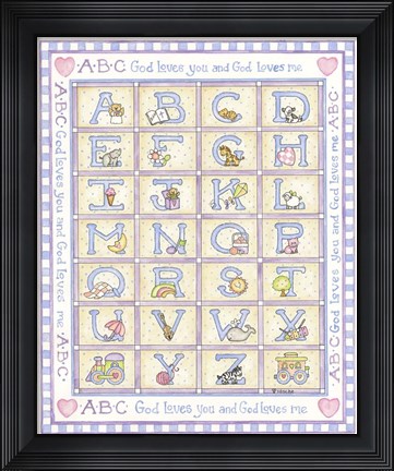 Framed God Loves You And God Loves Me Print