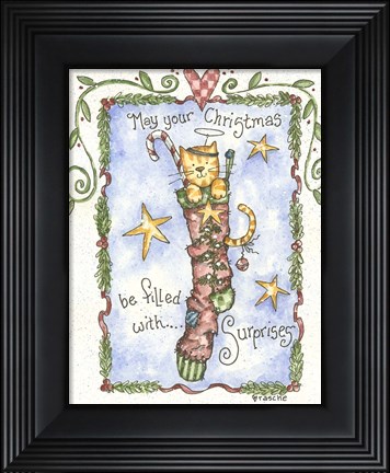 Framed May Your Christmas Be Filled With Surprises Print
