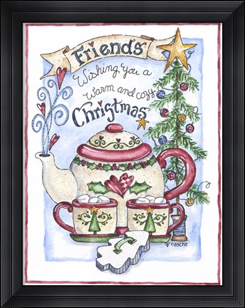 Framed Wishing You A Warm And Cozy Christmas Print