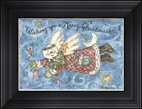 Framed Wishing You A Merry Christmas Print