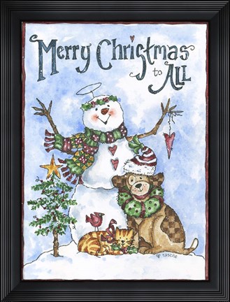 Framed Merry Christmas To All 2 Print