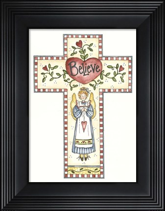 Framed Cross - Believe Print
