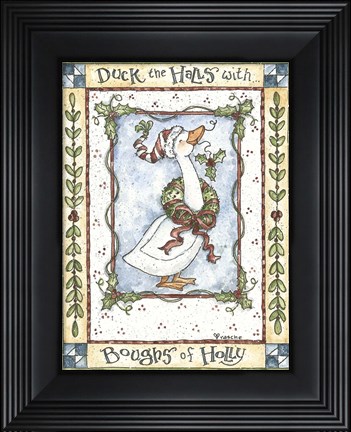 Framed Duck The Halls Print