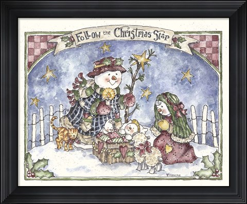 Framed Follow The Christmas Star Print