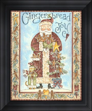 Framed Gingerbread Joy Print
