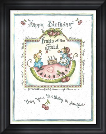 Framed Happy Birthday Print