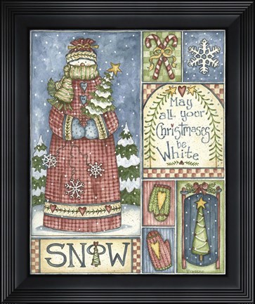 Framed May All Your Christmases Be White Print