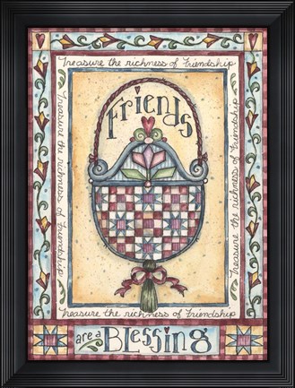 Framed Friends Blessings Print