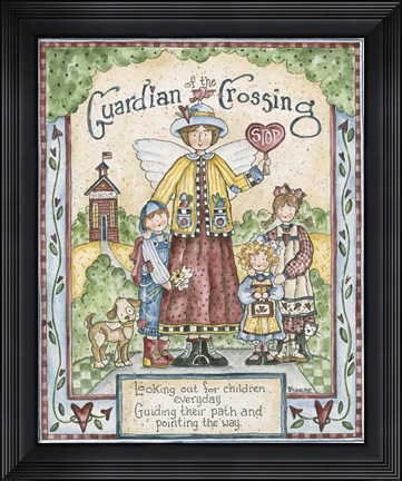 Framed Guardian Of The Crossing Print