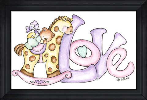Framed Baby - Love Print