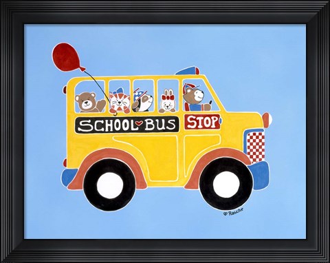 Framed Off To School Print