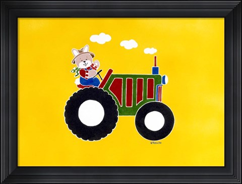 Framed Farmer Rabbit Print