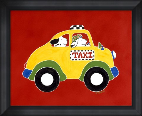 Framed Taxi! Print