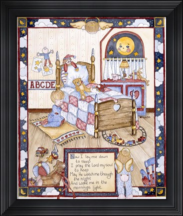 Framed Lord&#39;s Prayer - Boy Print