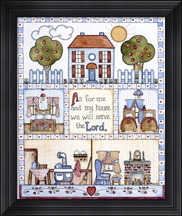 Framed As For Me And My House2 Print