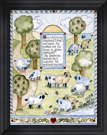 Framed Lord Is My Shepherd Print
