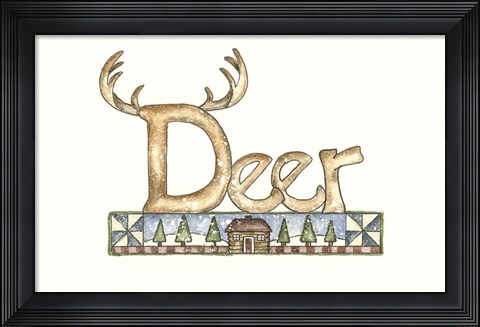 Framed Deer Print