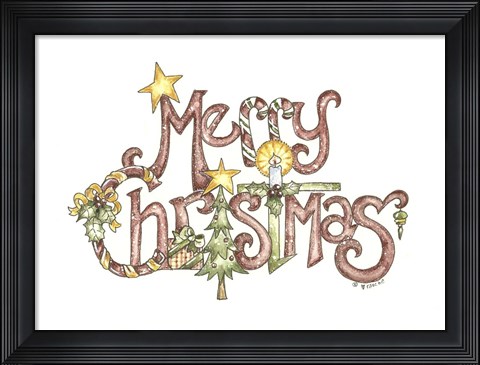 Framed Merry Christmas Print