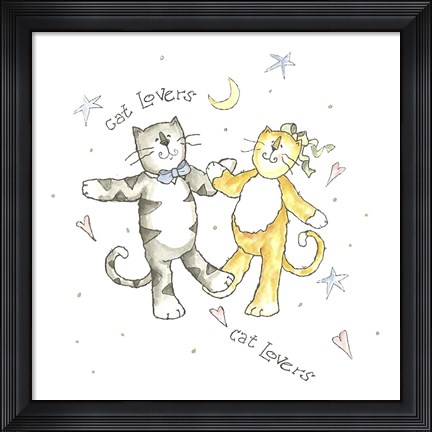 Framed Cat Lovers 2 Color Print