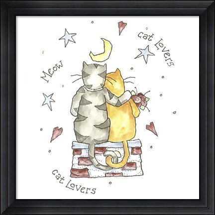 Framed Cat Lovers Color Print