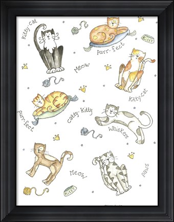 Framed Cats Meow Print